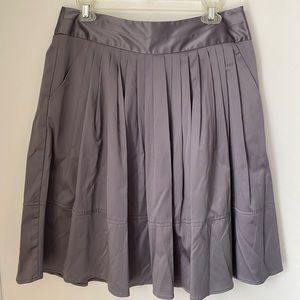 Knee Length A-line Circle Gray Skirt
